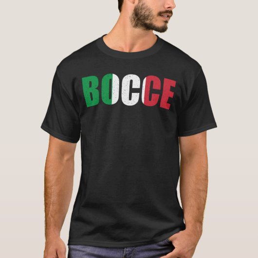 ボッチゲームボッチェスポーツファンイタリアンボーリングボッチェB Tシャツ (正面)