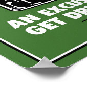 ボッチパパポスター – 緑 ポスター (角)