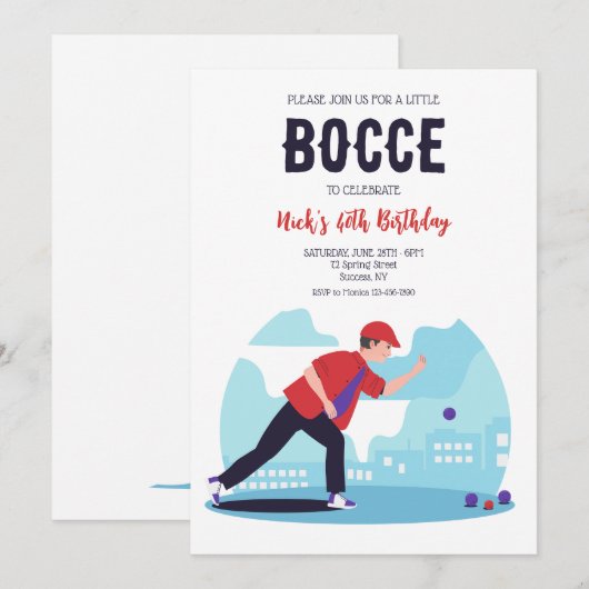 ボッチボール2 招待状 (正面/裏面)