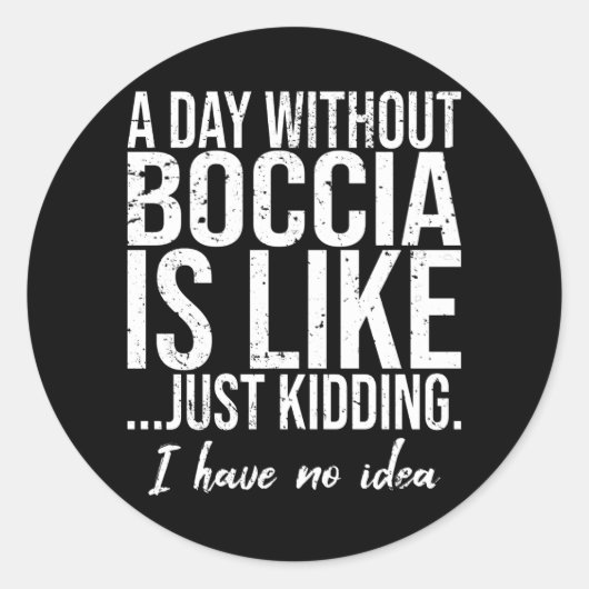 ボッチャおもしろいスポーツギフトアイディア ラウンドシール (正面)