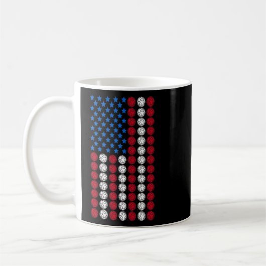 ボッチヴィンテージアメリカ国旗Bocce 2 コーヒーマグカップ (左)