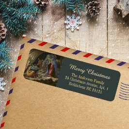 ボッティチェリエレガントクリスチャンのクリスマスアドレス ラベル