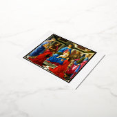 ボッティチェリマドンナと6聖徒の子1470 箔シーズンポストカード (回転した状態)