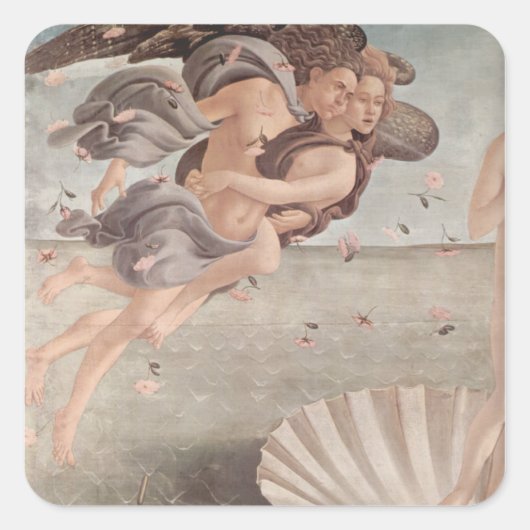 ボッティチェリ絵画ルネッサンス スクエアシール (正面)