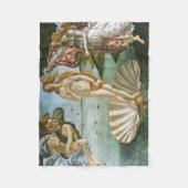 ボッティチェリ誕生のヴィーナスルネッサンスファインアート フリースブランケット (正面)