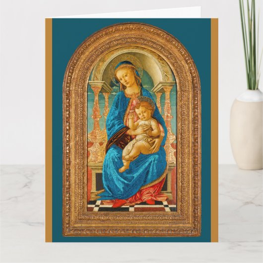 ボッティチェリ(1445年~1510年)マドンナ子即位 カード (正面)