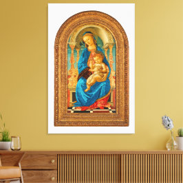 ボッティチェリ（1445年～1510年）マドンナ子即位 キャンバスプリント