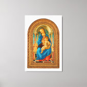 ボッティチェリ（1445年～1510年）マドンナ子即位 キャンバスプリント (正面)