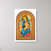 ボッティチェリ（1445年～1510年）マドンナ子即位 キャンバスプリント (正面)