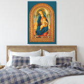 ボッティチェリ（1445年～1510年）マドンナ子即位 キャンバスプリント (インサイチュ (寝室))