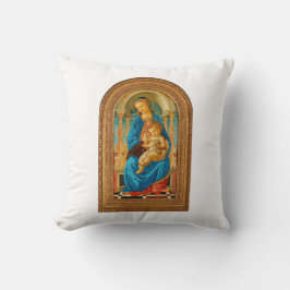 ボッティチェリ（1445年～1510年）マドンナ子即位 クッション