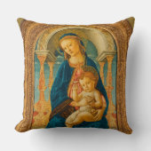 ボッティチェリ（1445年～1510年）マドンナ子即位 クッション (正面)