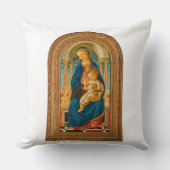 ボッティチェリ(1445年~1510年)マドンナ子即位 クッション (正面)