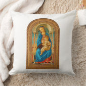 ボッティチェリ(1445年~1510年)マドンナ子即位 クッション (ブランケット)