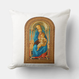 ボッティチェリ（1445年～1510年）マドンナ子即位 クッション