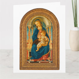 ボッティチェリ（1445年～1510年）マドンナ子即位 サンキューカード