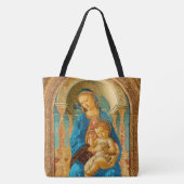 ボッティチェリ（1445年～1510年）マドンナ子即位 トートバッグ (裏面)