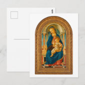 ボッティチェリ（1445年～1510年）マドンナ子即位 ポストカード (正面/裏面)