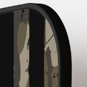 ボットムランド迷彩柄アメリカ国旗と兵士 ピックルボールラケット (左詳細)