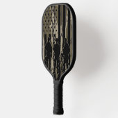 ボットムランド迷彩柄アメリカ国旗と兵士 ピックルボールラケット (左)