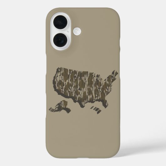 ボットムランド迷彩柄アメリカ地図カモフラージュ Case-Mate iPhoneケース (裏面)