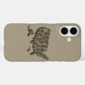 ボットムランド迷彩柄アメリカ地図カモフラージュ Case-Mate iPhoneケース (裏面 (横))