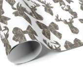 ボットムランド迷彩柄コケットボウディアー狩り女性 ラッピングペーパー (ロールコーナー)