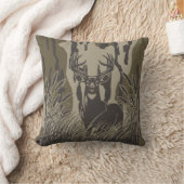 ボットムランド迷彩柄ホワイトテールディアバック狩り迷彩柄 クッション (ブランケット)