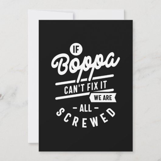 ボッパが直せないなら私たちは終わりだよ 父の日のプレゼント 招待状 (正面)