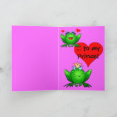 ボッピー・バレンタイン王子にかわいいカエル シーズンカード (内部)