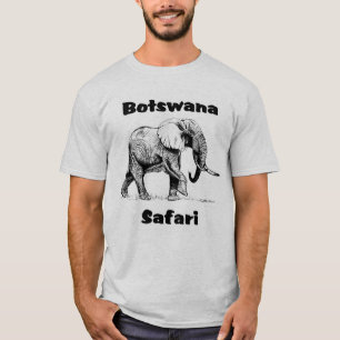 ボツワナのサファリ象のTシャツ Tシャツ