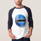 ボツワナのシマウマのサッカーのフットボールのワイシャツ Tシャツ (正面)