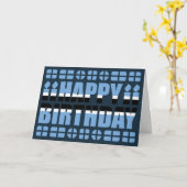 ボツワナの国旗の誕生日カード カード (黄色い花)