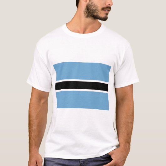 ボツワナの国旗（ボツワナ） Tシャツ (正面)