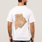 ボツワナの旗および地図のTシャツ Tシャツ (裏面)