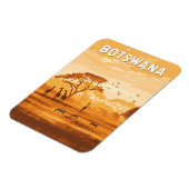 ボツワナイラストレーショントラベルアートヴィンテージ マグネット (左側)