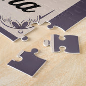 ボツワナエレファントイラストレーショントラベルアートヴィンテージ ジグソーパズル (側面)