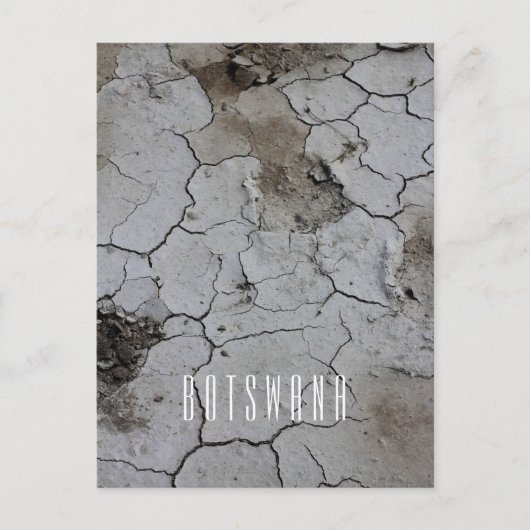 ボツワナランドスケープ塩パン割れた乾燥泥 ポストカード (正面)