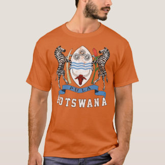 ボツワナヴィンテージルック国旗デザイン Tシャツ