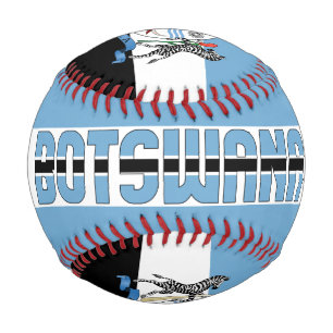 ボツワナ国旗と紋章の愛国心 野球ボール