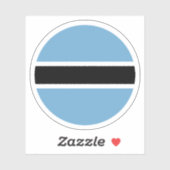 ボツワナ国旗の丸いシール シール (シート)