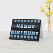 ボツワナ国旗の愛国的誕生日 カード (黄色い花)