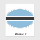 ボツワナ国旗の楕円 シール (シート)