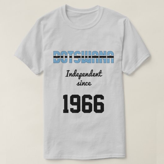 ボツワナ国旗の独立性お祝い Tシャツ (デザイン正面)