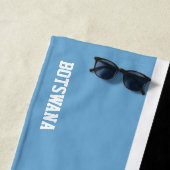 ボツワナ国旗の華やかな愛国心 ビーチタオル (インサイチュ)