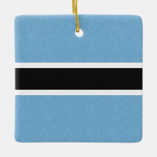ボツワナ国旗の輝く水 セラミックオーナメント (正面)