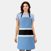 ボツワナ国旗 エプロン (着用した状態)