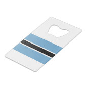 ボツワナ国旗 クレジットカード栓抜き (正面アングル)