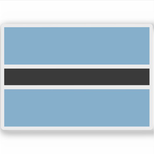 ボツワナ国旗 シール (正面)