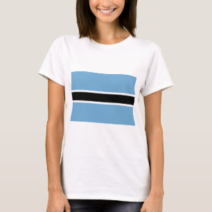 ボツワナ国旗(ボツワナ) Tシャツ